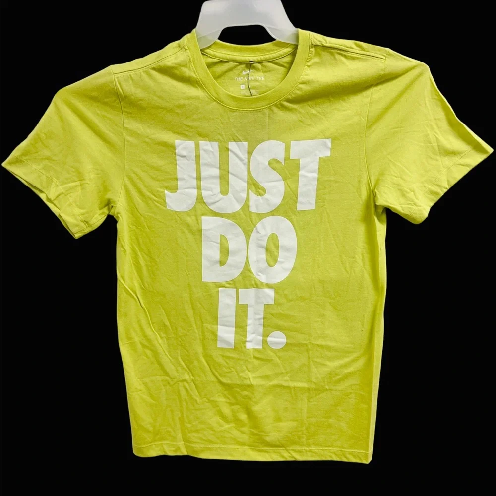 Nike The Nike Tee “Just Do It” Graphic Tee Shirt Yellow Lemon AT2745-352 Size S